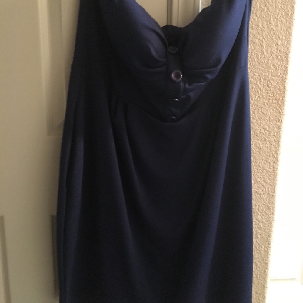 Torrid Navy blue strapless dress